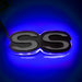 Illuminated SS Emblem with blue LEDs.