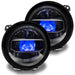 Wrangler JL headlights with blue demon eye projectors