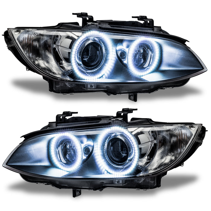 BMW M3 headlights with white halo rings