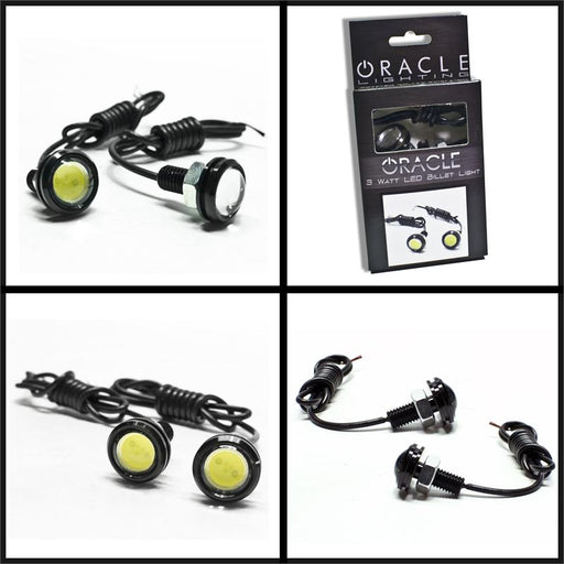 Grid view of LED billet bolt lights showing different angles and packaging