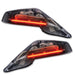 2010-2015 Chevrolet Camaro Concept Side Mirrors with no paint and red LEDs.