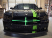Close-up of black charger with green illuminated grill crosshair