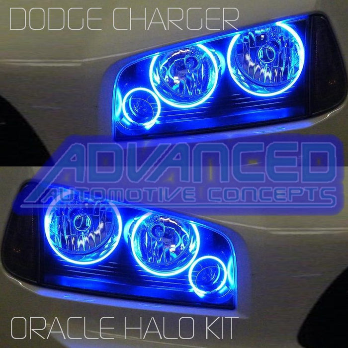 2005-2010 Dodge Charger BLUE ORACLE Halo Kit
