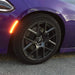 Close-up of Concept Sidemarkers installed on a Dodge Charger.