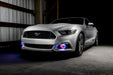 Silver mustang with dynamic colorshift fog light DRLs