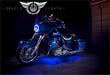Three quarters view of a Harley Street Glide with ORACLE LED Halo Kit installed.