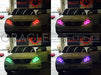 Grid view of Lexus RX showing different color LED halos.