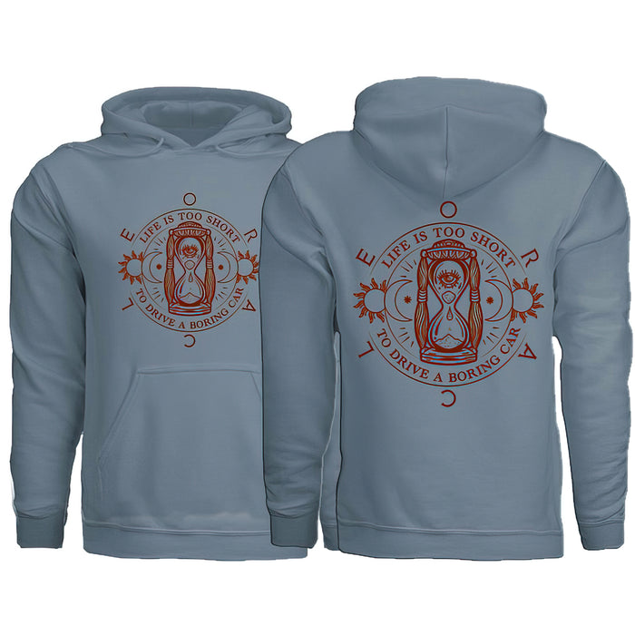ORACLE Lighting steel blue hoodie with decal on front and back