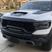 Front end of a RAM TRX with Front Bumper Flush LED Light Bar System installed.
