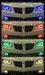 Grid view of 2008-2009 Pontiac G8 LED Headlight Halo Kit showing different colors.