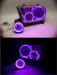 2008-2016 Toyota Sequoia LED Headlight Halo Kit with purple LED halos.