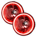 2005-2009 Ford Mustang GT Pre-Assembled Fog Lights with red LED halo rings.