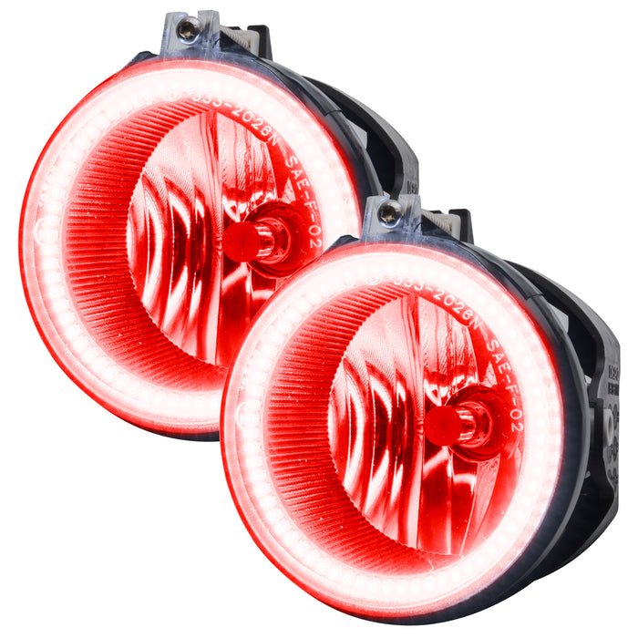 Chrysler 300C fog lights with red LED halo rings.