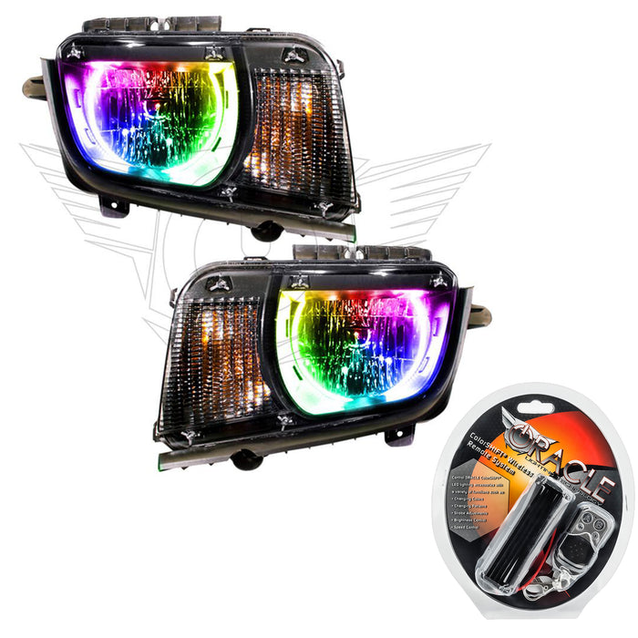 2010-2013 Chevrolet Camaro Non RS Pre-Assembled Halo Headlights with RF Controller.