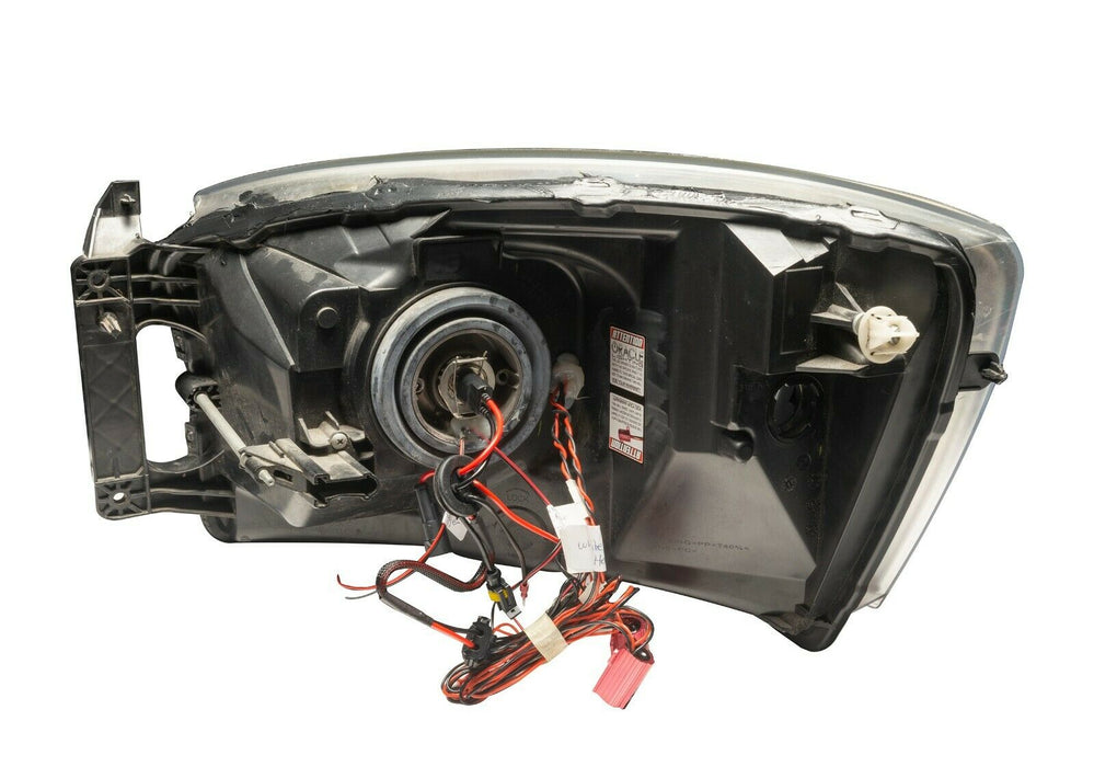Rear view of 2006-09 Dodge Ram Custom Projector Retrofit LED Halo Headlights