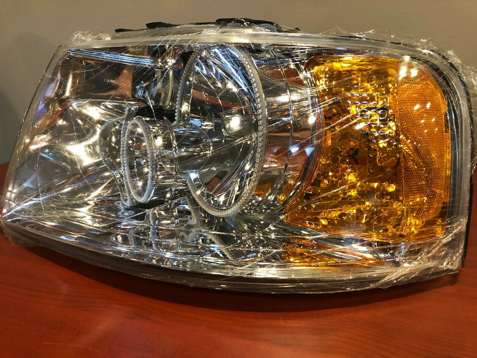 2003-2006 Ford Expedition Headlights with Green LED Halos - Clearance
