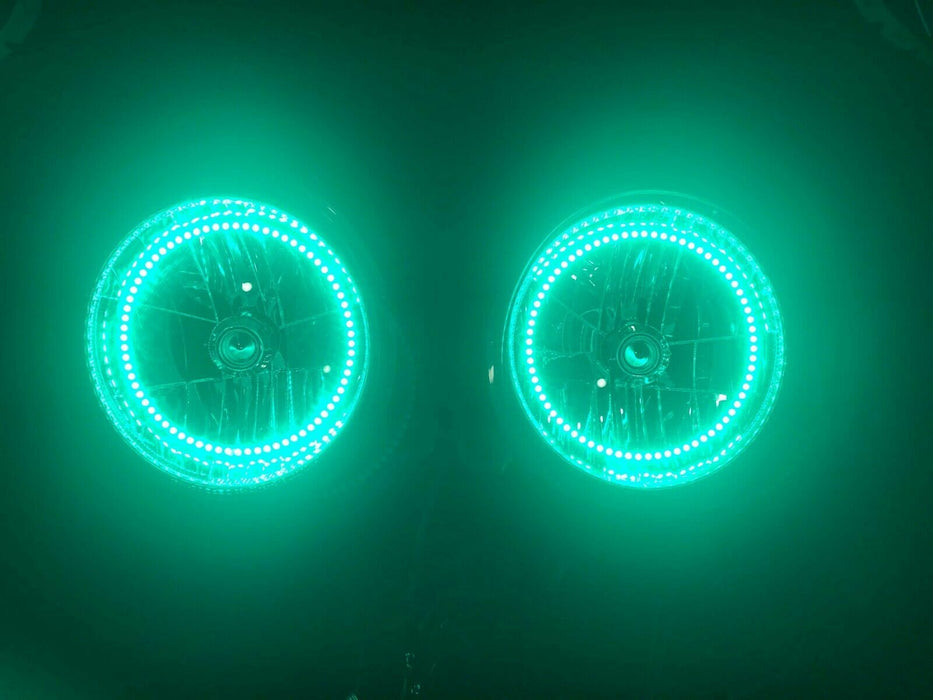 2007-2014 Toyota FJ Cruiser Headlights with Green Halos