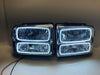 2005 Ford Excursion Pre-Assembled LED Halo Headlights - Chrome SMD White