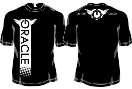 Front and back of ORACLE Lighting tshirt