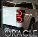 Close-up of Toyota Tundra passenger tail light with ORACLE halos glowing