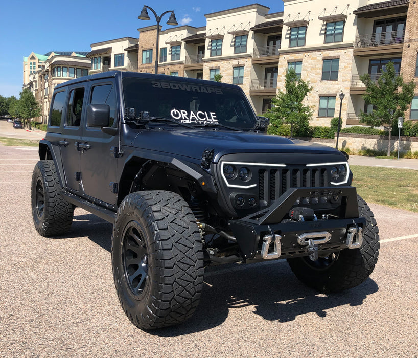 Black Jeep with vector grill