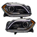 Mercedes GL Class headlights with white DRLs.